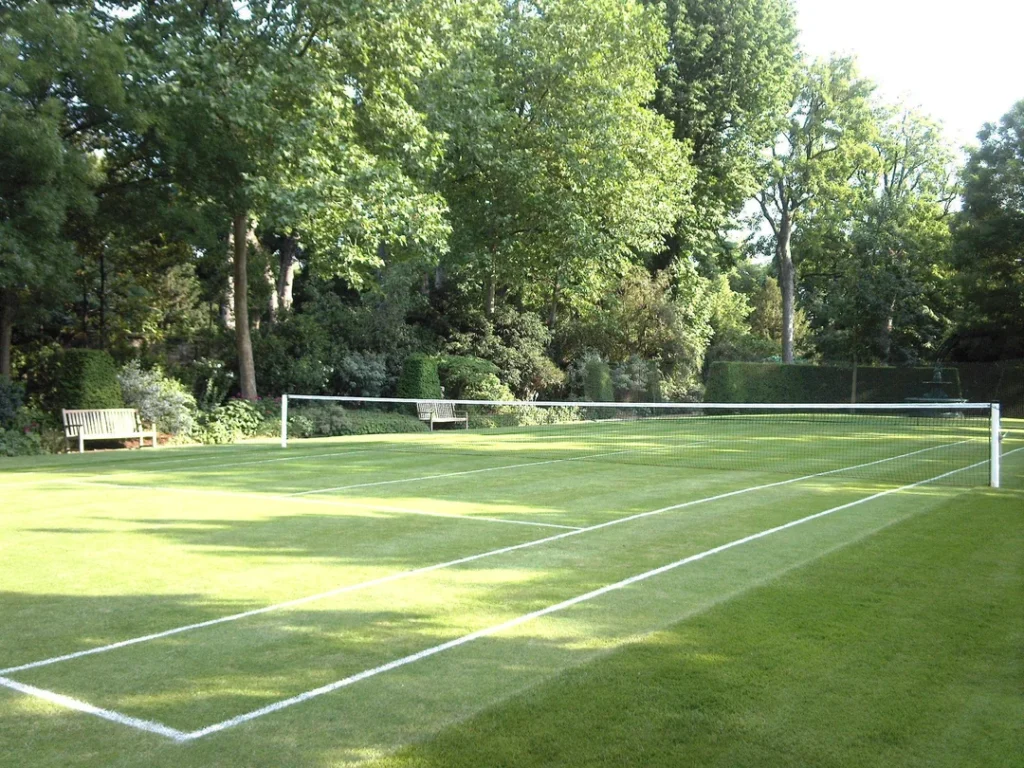 natural grass tennis court