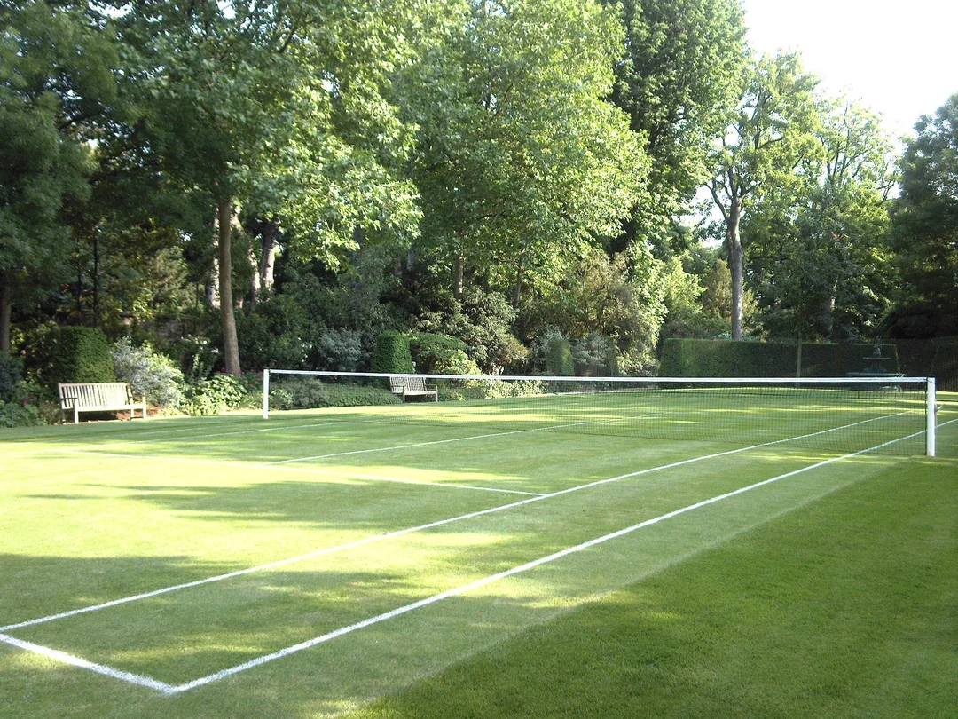 natural grass tennis court